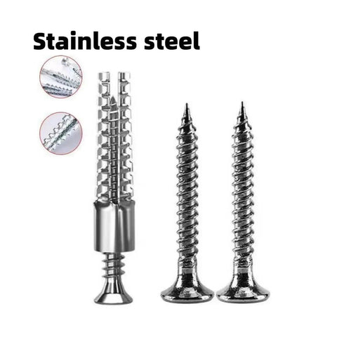 Stainless Steel Serrated Expansion Heavy Duty Hollow Wall Anchors With Screws Kit For Concrete Hollow And Wood Surfaces 50 Sets 5x30