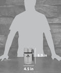 Classic Food Jar And Spork 18 Oz Vacuum Insulated Container With Wide Mouth Screw On Lid shown with spork on side