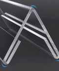 Clear Acrylic Desk Name Plates Pack Of 12, 3x8.5 Inch Tent Style, side view, 1.8mm thick for office meetings and events.