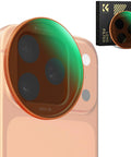 Snap On Variable ND Filter For iPhone 17 Pro And Pro Max Ultra Lightweight 11.2g Deco Mount attached to iPhone camera