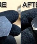 Premium Tungsten Deburring Tool With External Chamfer Bit For Heavy Duty Burr Removal showing before and after results