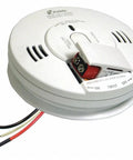 Photoelectric Smoke And Carbon Monoxide Detector Alarm With Hardwired Power And Battery Backup Model KNCOPEIC All In One Home Safety Sensor For Fire And CO Alerts Easy Interconnect, wired detector