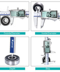 Digital Caliper 6 Inch With Stainless Steel Body measuring outside diameter, inside diameter, depth, and step with large LCD screen