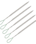 5 Pack Metal Threader Tools For Sewing With Steel Construction Time Saving Design Portable Elastic Band Threading Tool For Drawstrings Bags And Garments Easy Cord Insertion For Sleeves Pockets And Garment Hems, five steel threaders