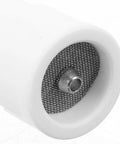 Close-up of Precision Crafted Ceramic Tig Welding Torch Cup with metal mesh interior, designed for aerospace welding applications.