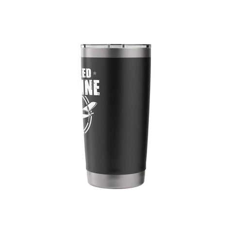 Glider Plane Humor Stainless Steel Insulated Tumbler For Aviation Geeks And Plane Nerds, Keeps Coffee Hot And Beverages Cold, No Engine