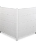 Outdoor Privacy Screen Fence Panels Set Of Two White Panels For Yard Or Garden Hide Air Conditioners Trash Cans And Other Equipment