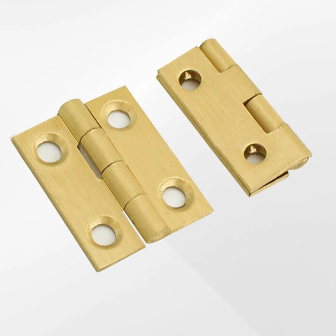 Straight Up Solid Premium Mini Brass Hinges For Cabinets And Drawers Rustproof Antique Hardware Fits Jewelry Boxes Wood Crates Built Tough 8 Pack One Inch