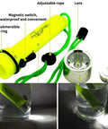Underwater Dive Light 180LM LED Flashlight for Scuba, Snorkeling, outdoor adventures waterproof impact resistant shown in use