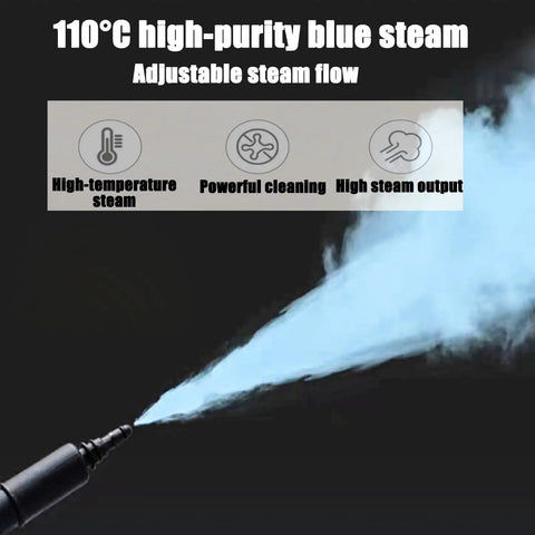 Lpoxuru 3000W Handheld Steam Cleaner With Instant Heat Technology Generates 110C Hissing Vapor At 5 Bar Pressure for high-temperature blue steam output.
