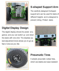 Heavy Duty Electric Stair Climber Cart With Huge 36AH Battery Power lift mechanism, S-shaped support arm, and pneumatic tires.