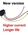 Illuminated Rocker Switch Power Inlet Module Plug Kit With 10A Fuse And 18 AWG Wiring 3 Pin Connector shown with colored wires