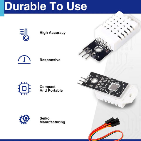 Six Pack Digital Temperature And Humidity Sensor Modules Compatible With DHT22 AM2302 3V To 5V For Arduino And Raspberry Pi Projects