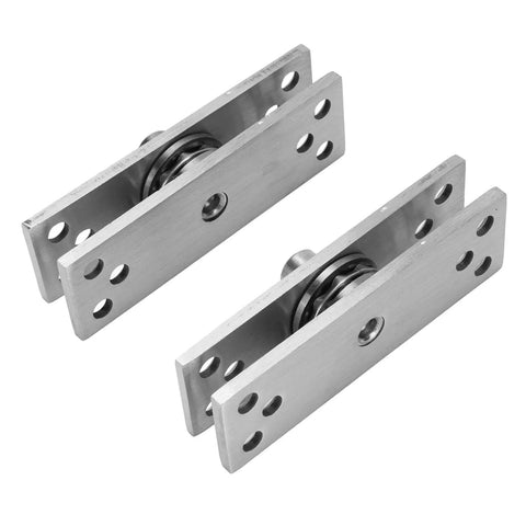 Heavy Duty Stainless Steel Pivot Door Hinge Built To Last, 360 Degree Concealed Pivot With Glossy Ball Core For Wood, Aluminum, And Glass Doors, Hidden Concealing Design, Easy Install And Included Hardware, stainless steel hinges