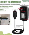 No Fuss Plug And Play AC To DC Converter And Car Cigarette Lighter Adapter with compact design and extension cord for easy setup.