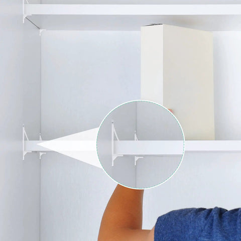 Self Locking Shelf Pins 5mm Plastic Pegs For Kitchen Cabinets And Book Shelves, easy install demonstration in living space.