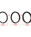 5 Piece Bike Bottom Bracket Gasket Crank Washer Set Built From Aluminum Alloy, showing 24mm diameter and 1-3mm thickness.