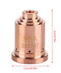 Premium 5 Pack 85A Plasma Cutter Nozzle Tips Heavy Duty Copper Torch Consumables For Fast Precision Cutting Works With 220797 Specs 2cm high