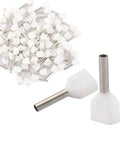 Twin Insulated Ferrule Crimp Connectors For Heavy Duty 22 AWG 0.5 MM2 Copper Wire Pin Cord End Terminals TE0508