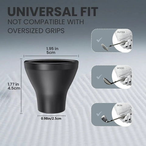 Golf Ball Retriever Suction Cup Putter Grip Tool dimensions and compatibility illustration