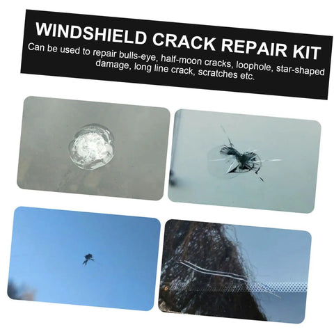 Windshield Crack Repair Kit For Cars Portable Glass Repair For Laminated Windshields Chips And Small Cracks Quick DIY Scratch And Chip Fix