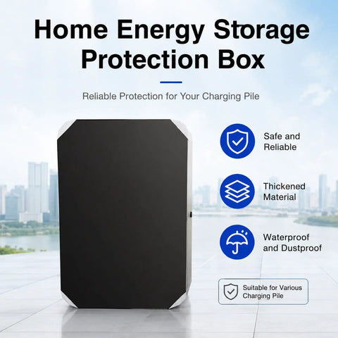 Heavy Duty Weatherproof Ev Charger Storage Box With Combination Lock Galvanized Steel protective enclosure with waterproof design.