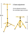 Heavy Duty Beefed Up Archery Target Stand For Backyard Practice With Compound And Recurve Bows Adjustable Height And Stable Base