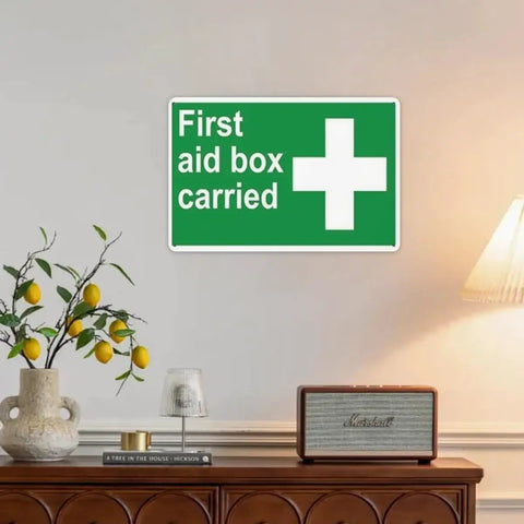 Heavy Duty 12x8 Inch Aluminum Tin Sign For Warning First Aid Box Safety Notice Business Sign Waterproof Rustproof Indoor Outdoor