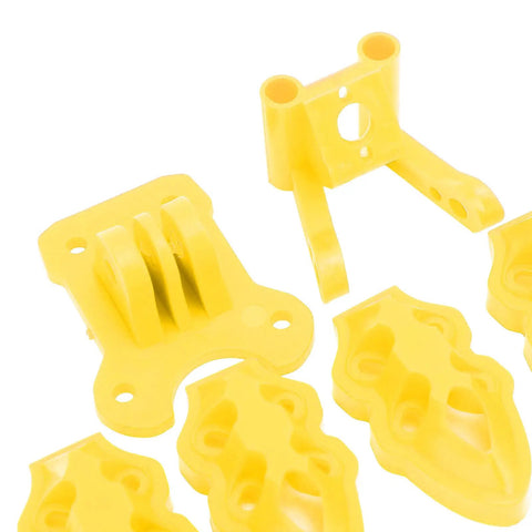 RC Drone Motor And Antenna Base Kit For FPV Quadcopter With Camera Mounts And Antenna Bases 3D Printed In Yellow Components