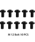 M12 bolts for Beefy Hexagonal Eccentric Clamps Set For Workholding, 10-piece bolts for heavy duty machining and lathe projects.