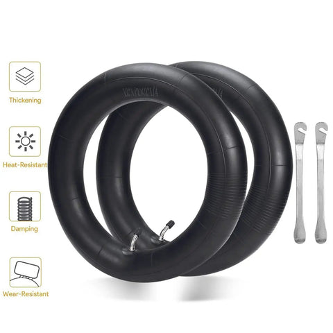 Two Pack Beefed Up Inner Tubes For Electric Scooters And Mini Bikes Fits 12.5x2.25 And 12x2.125 Tires Includes Two Tire Levers