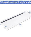 Clear Acrylic Tilted Keyboard Tray For Ergonomic Typing, Keyboard Stand With Silicone Anti Slip Strip, 17 By 5.7 Inch size