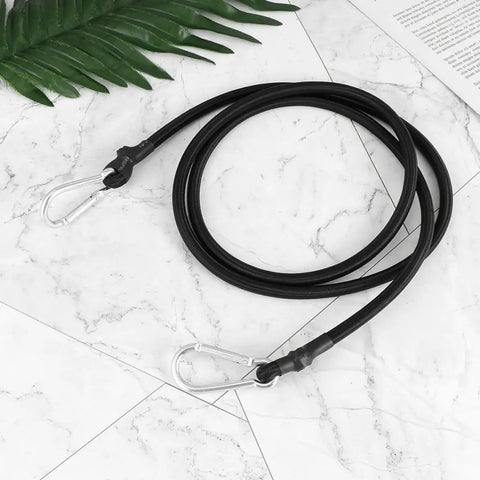 Heavy Duty Motorcycle Luggage Straps 4 Pack With Carabiners Elastic Tie Down on a marble surface
