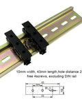 20 Sets Din Rail PCB Mounting Bracket Holder Carrier Clips For C45 Rail Width 35Mm Or 15Mm, shown with dimensions and included screws