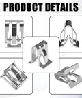 Boss Level 15 Piece U Shaped Steel Dash Console Trim Retainer Clips images showcasing different angles and designs of the clips.
