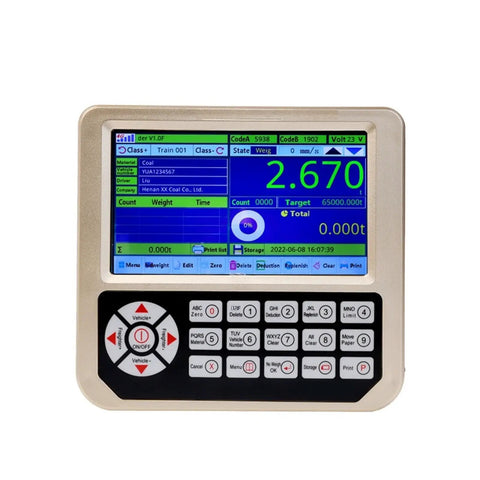 Digital Load Cell Weight Indicator With LCD Display Controller For Heavy Duty Batching And Floor Scales Delivering Zero Drama Calibration Straight Up Precision And Smooth Tracking, showing LCD panel with weight readout and control buttons.
