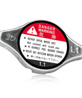 Radiator Cap Replacement OEM 19045-PAA-A01 for Honda Accord 1994-2006, Civic 1992-2005, metal cap with warning label
