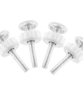 Heavy Duty M10 Threaded Spindle Rods For Baby Safety Gates 4 Pack White Replacement Mounting Bolts with anti-scratch pads