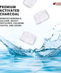 6-Pack Keurig Compatible Water Filter Cartridges For Keurig 2.0 And 1.0 Coffee Makers with splash of water and activated charcoal
