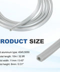 10m Long Aluminum T Slot Cover Flat Seal Dust Shield For 10mm Slot 4545 5050 Aluminum Profiles Ideal For 3D Printer Frames