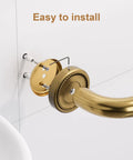 20 Inch Bronze Shower Grab Bar With Anti Slip Knurled Grip Antique Brass Finish easy install view