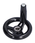 Round Handwheel With Nonslip 3 Spoke Design, Durable Bakelite Revolving Handle Wheel With Cover for machinery use