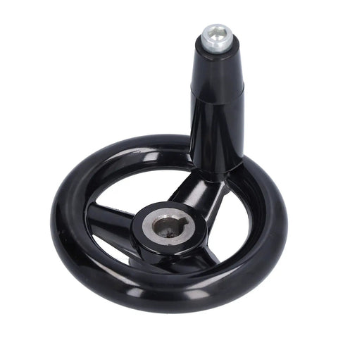 Round Handwheel With Nonslip 3 Spoke Design, Durable Bakelite Revolving Handle Wheel With Cover for machinery use