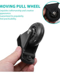 Telescopic Ladder Wheels And Retractable Wheel Casters Set For Folding Aluminum Ladders Smooth As Butter Rolling Replacement Tires close-up black wheel