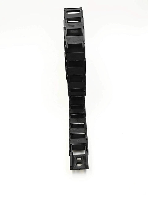Black Reinforced Nylon Drag Chain Cable Carrier For CNC Machines, built tough, 1 meter length, R18 bend radius