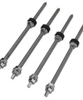 M10 Hanger Bolts Kit With EPDM Seal For A2 Stainless Locking Nut And Adapter For Solar Panel Roof Mounting System 250mm 4 Pack