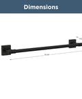 Dimensions of 18 Inch Matte Black Towel Bar For Bathroom And Kitchen Corrosion Resistant Towel Rack That Promotes Airflow