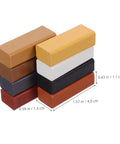 Stack of eight assorted color wax sticks for wood repair, labeled with dimensions, for Eight Pieces Furniture Wax Crayons For Wood Floors And Furniture Repair Quick Scratch Fix Chip Holes Durable Wax Sticks For Easy Touch Ups And Restoration.