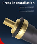 Close-up of 2 Pin Engine Coolant Temperature Sensor for Audi and VW Cars with press-in installation feature.