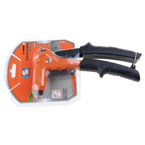 Heavy Duty Manual Pop Rivet Tool Kit With Ergonomic Rubber Coated Handle And Lockable Grip package view